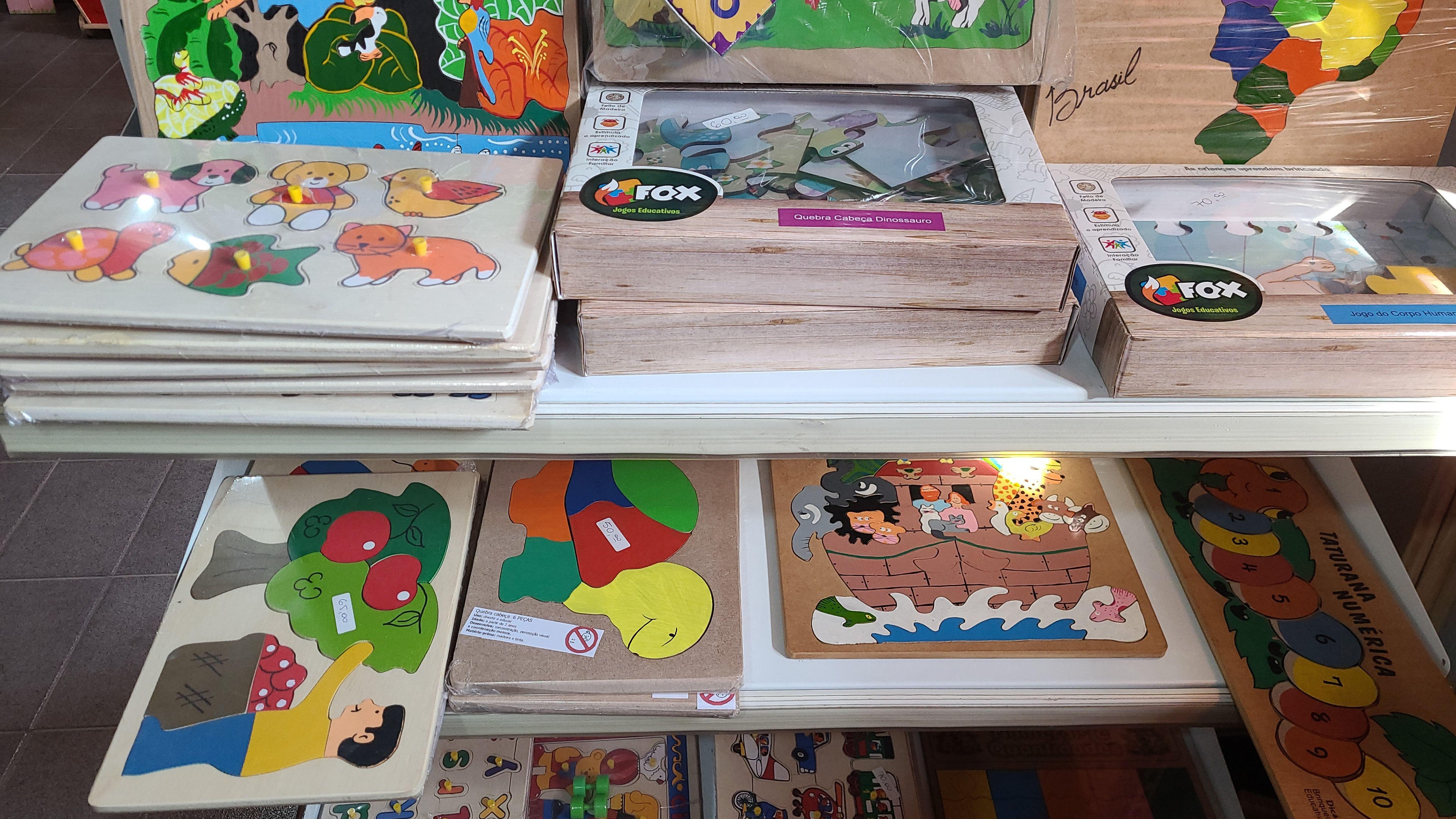 Quebra-cabeça Madeira - diversos